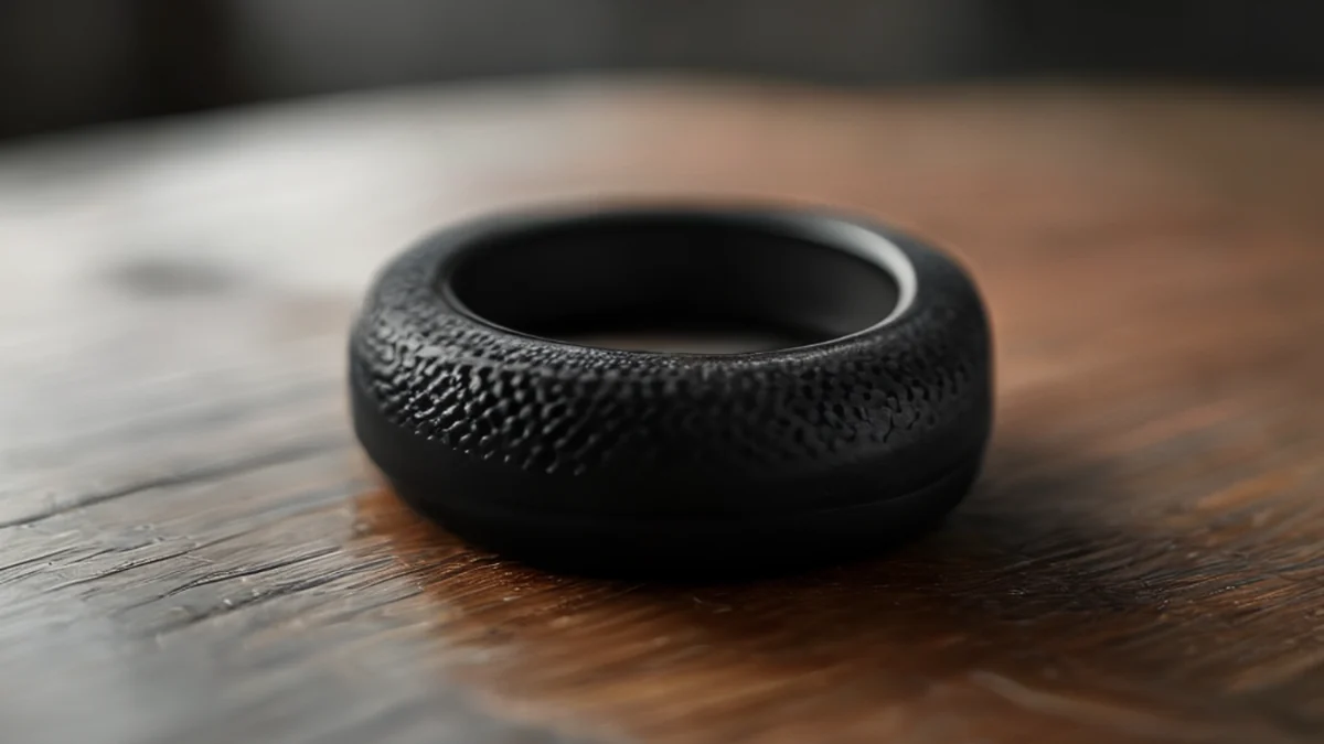 Ring met batteriekast voor het voeden van elektronische apparaten.